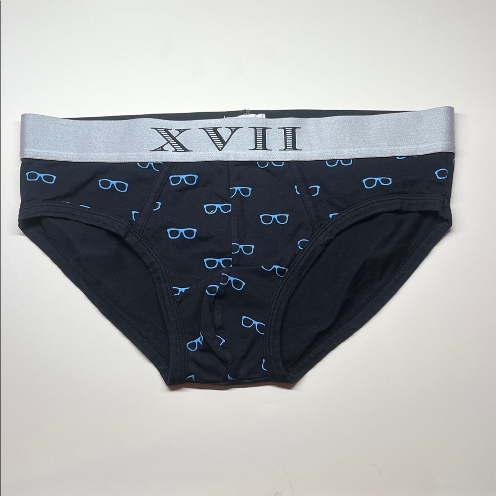 XVII Black and Blue Patterned Briefs